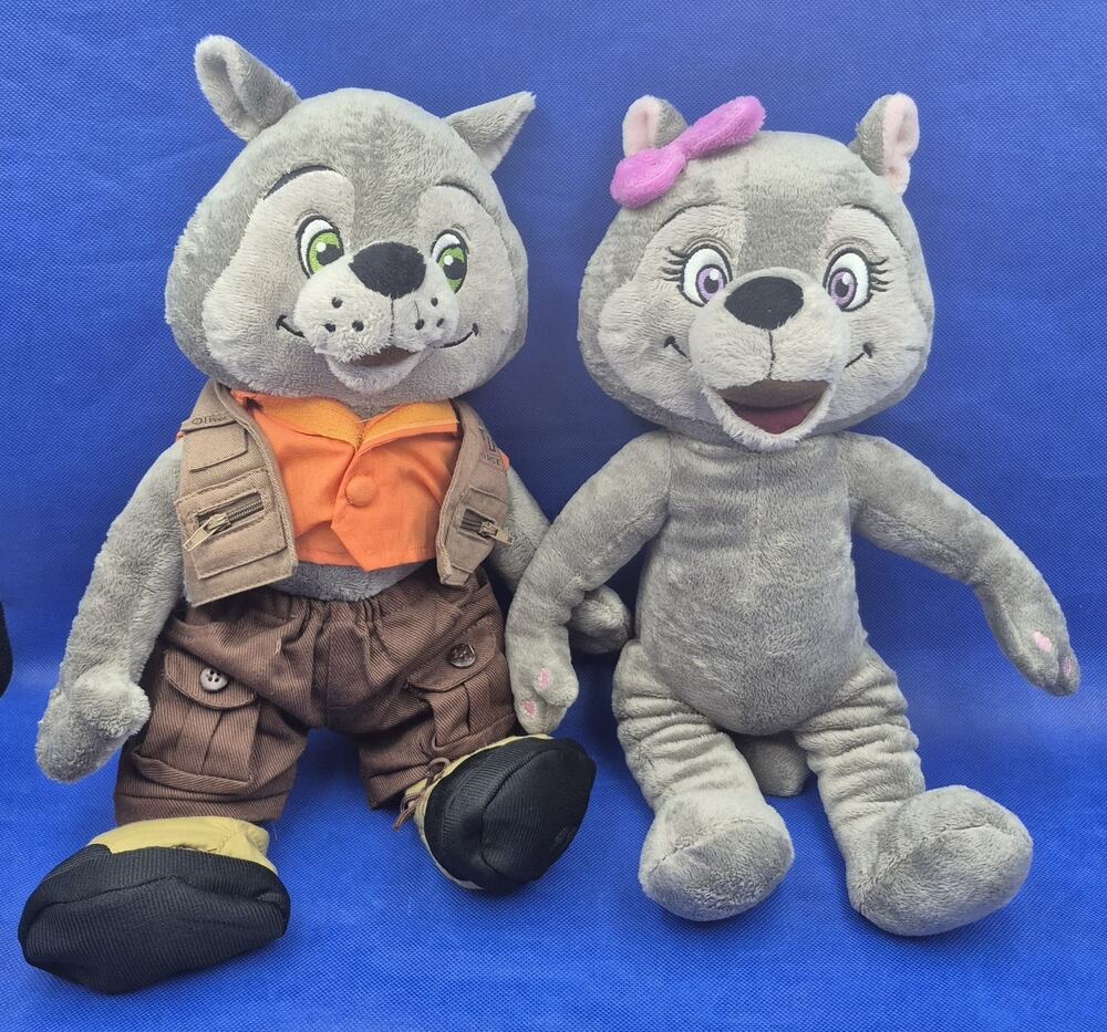 Great Wolf Lodge Violet & Wiley Wolf 16" Plush Set of 2